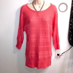 New York & Co 🖤 Pink 3/4 Sleeve Sweater